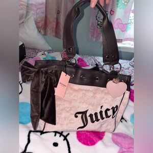 VIRAL Juicy Couture Daydreamer Pink and Brown Tote Bag